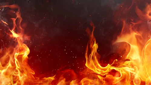 Roaring Flames with Fiery Embers