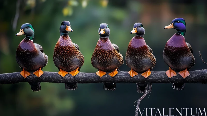 Ducks on a Limb AI Image