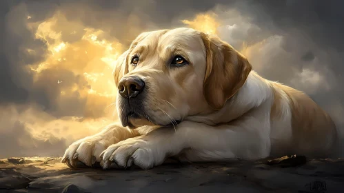 Peaceful Canine Sunset