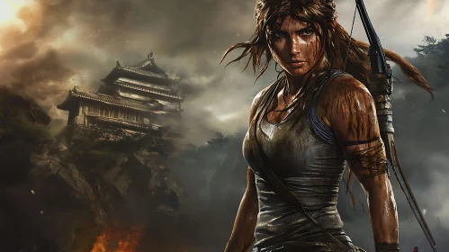 Strong Woman in Action Pose