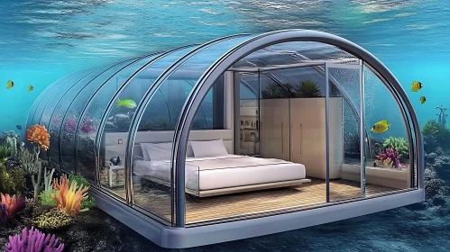 Underwater Suite Surrounded by Tropical Marine Life