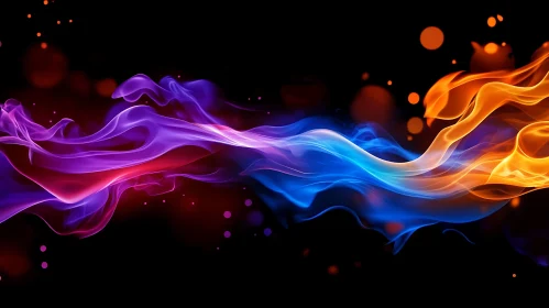 Colorful Smoke-Like Abstract Art