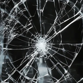 Cracked Glass: An Abstract Composition