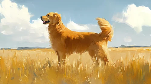 Golden Retriever in a Field