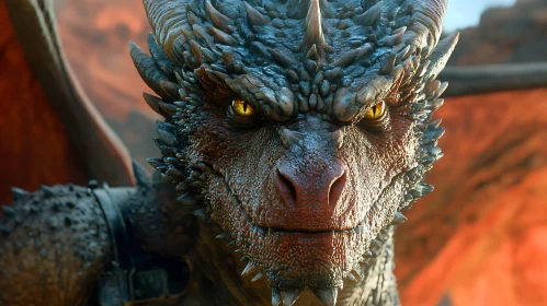Detailed Dragon Face Close-Up