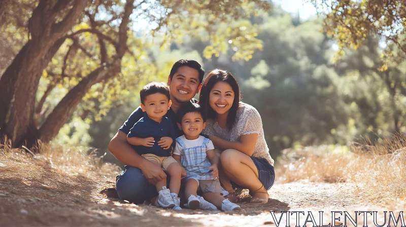 AI ART Family Portrait Under the Trees