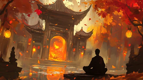 Meditative Moment in Autumnal Splendor