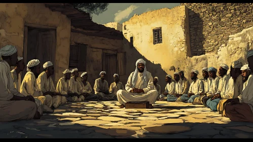 Traditional Meeting in an Ancient Village