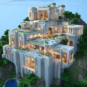 Exquisite Minecraft Cliffside Mansion