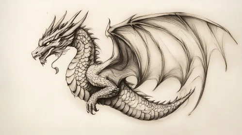 Detailed Dragon Illustration