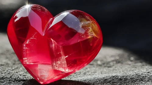 Heart Shaped Crystal Art Still Life