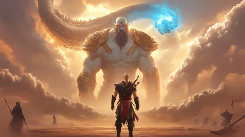 Warrior and Giant: A Fantasy Confrontation