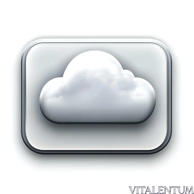 Digital Cloud Storage Icon AI Image