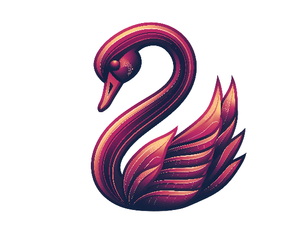 POD Design Elegant Swan Art for Apparel