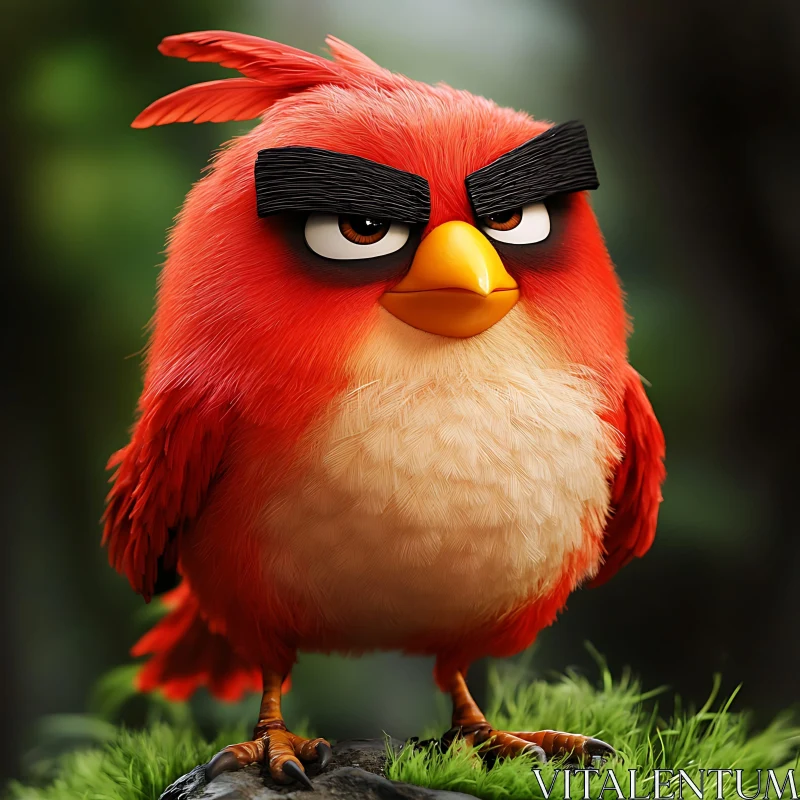 Angry Birds Inspired Cartoon Bird AI Image