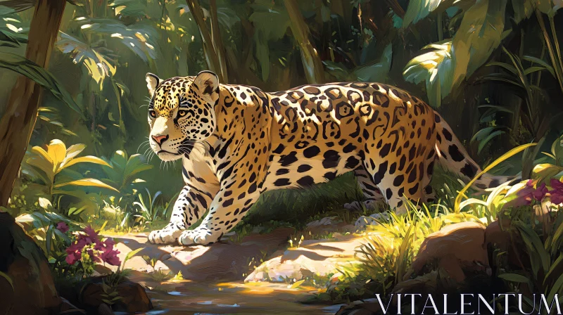 AI ART Majestic Jaguar in its Natural Habitat