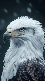 Eagle in Wintry Setting