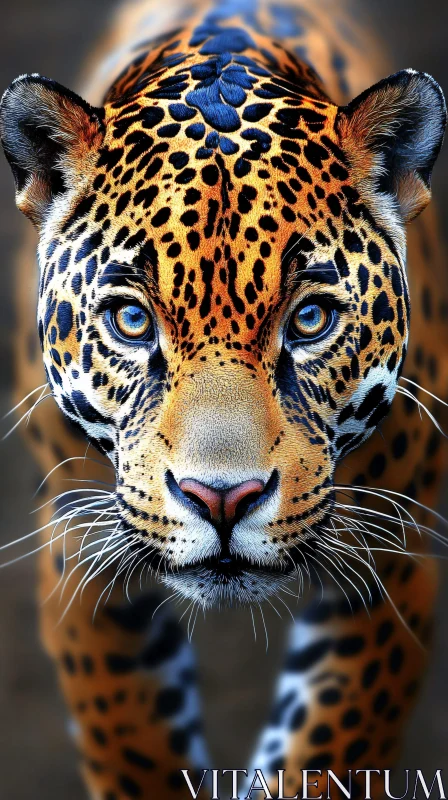 AI ART Intense Gaze of a Leopard