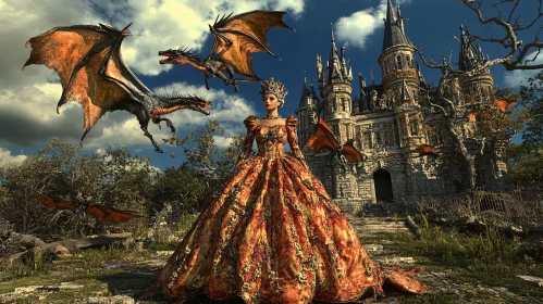 Fantasy Queen and Dragons