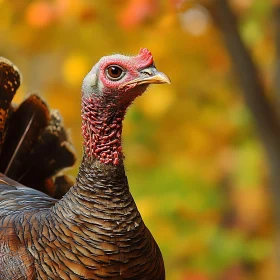 Autumn Turkey Portrait