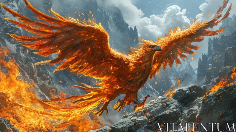 Phoenix Rising: A Powerful Symbol of Renewal and Courage AI Image