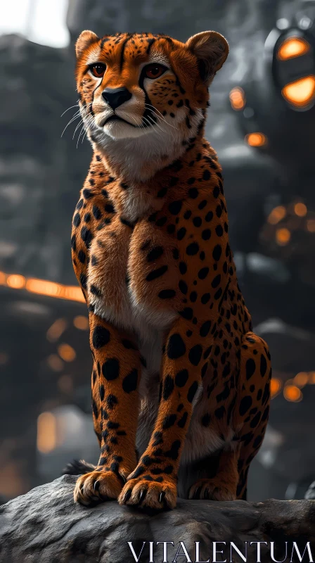 AI ART Wild Elegance of a Cheetah