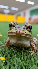 Frog's Intricate Detail and Surroundings