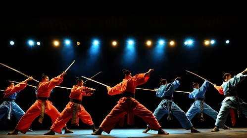 Martial Arts Warriors with Swords