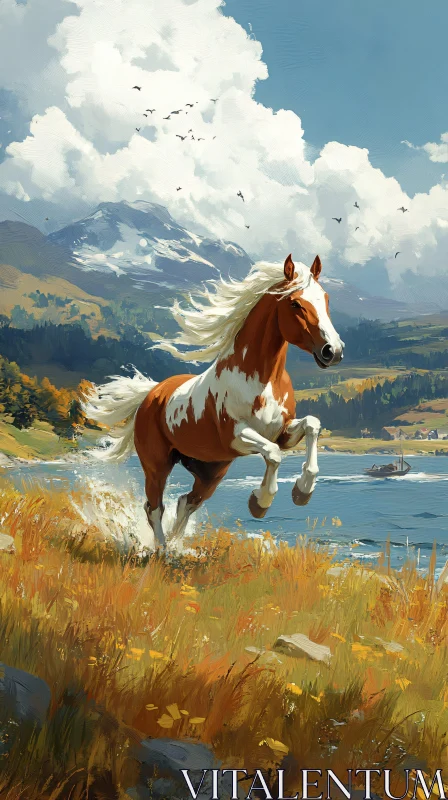 AI ART Freedom of the Galloping Horse