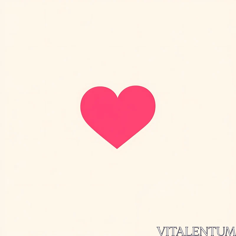 Simple Heart Illustration AI Image