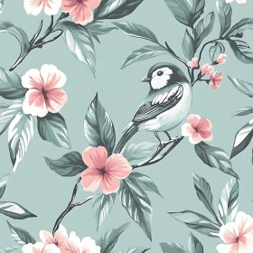 Nature-Inspired Art of Bird and Flowers