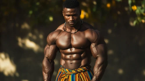 Strong Man with Impressive Musculature