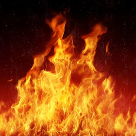 Intense Fire with Swirling Flames
