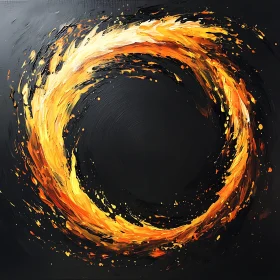 Dynamic Swirling Fire Artwork