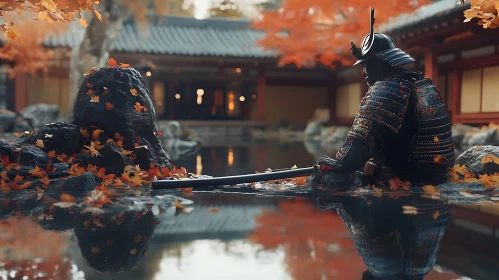 Warrior's Meditation in Autumn