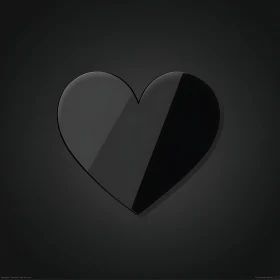 Monochromatic Heart Shape on Black