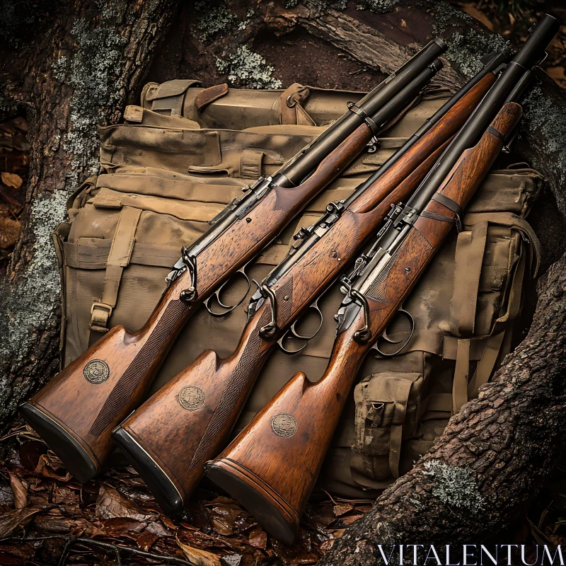 AI ART Classic Hunting Rifles Arrangement