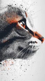 Expressive Feline Illustration