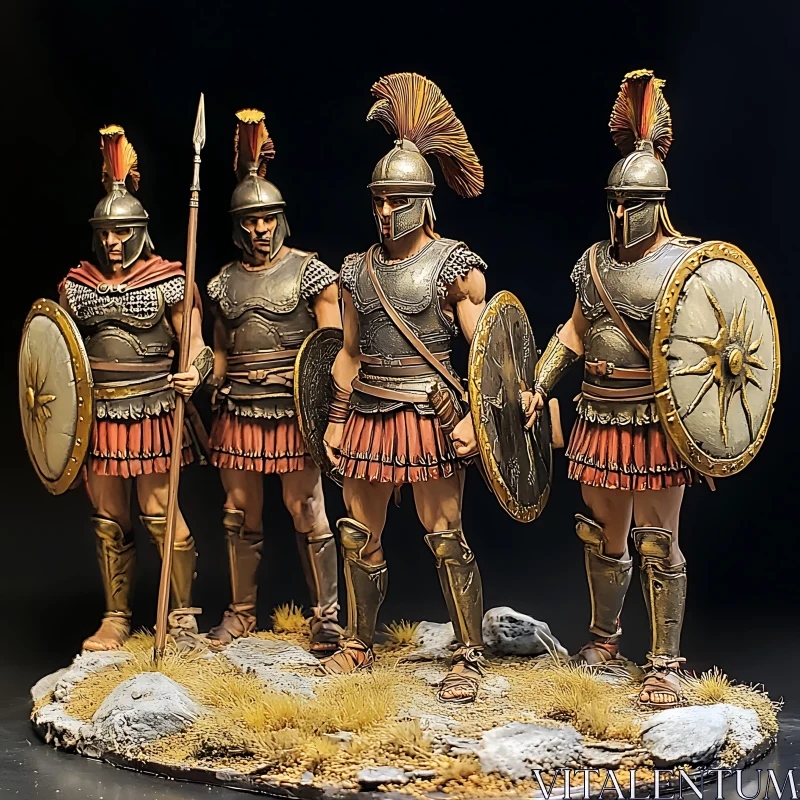 AI ART Bronze Age Warriors Ready for Battle