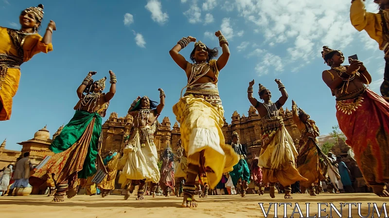 Joyful Dance of Indian Women AI Image