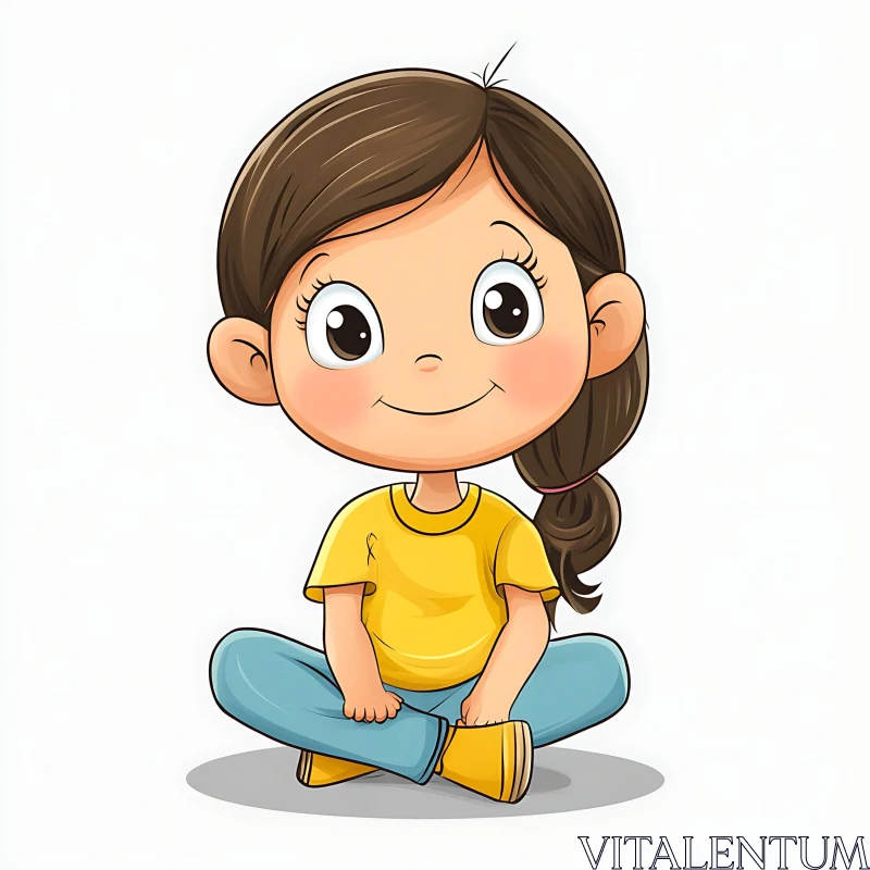 AI ART Sweet Cartoon Child Portrait