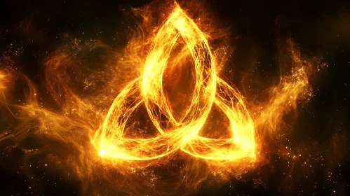 Radiant Glowing Fire Symbol