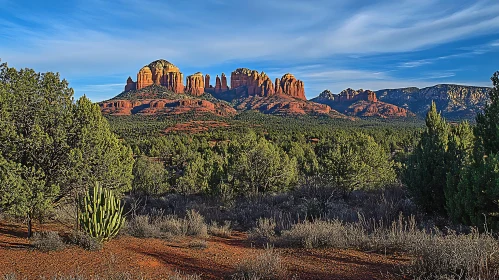 Scenic Red Rock Desert Landscape