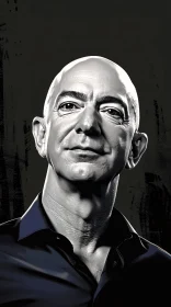 Jeff Bezos Digital Portrait