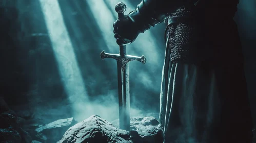Medieval Knight with Sword