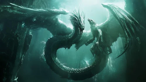 Underwater Dragons in a Fantasy Setting