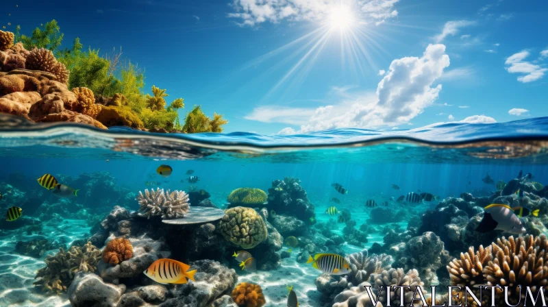 Mesmerizing Coral Reef Artwork: Underwater Beauty and Environmental Activism AI Image