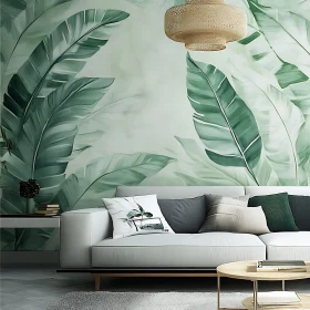 Tropical-Themed Living Room Decor