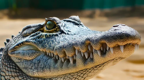 Crocodile Portrait Close-Up