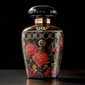 Luxurious Floral Perfume Bottle